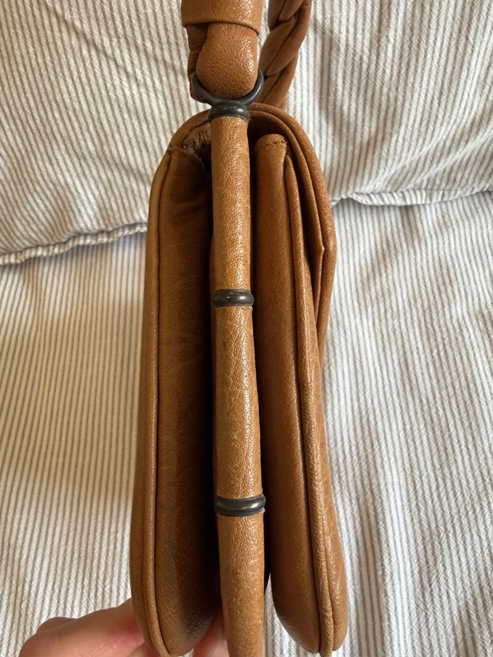 Brown Leather Hand Bag - Picture 6 of 7